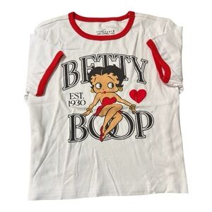 Betty Boop Graphic Tee – Size Large – Red Trim